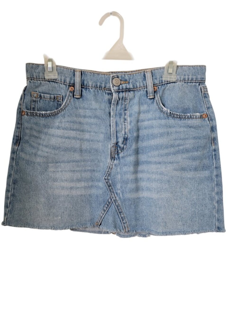 Aeropostale Size 8 High Rise Cutoff Denim Mini Skirt, Exc. Used Condition